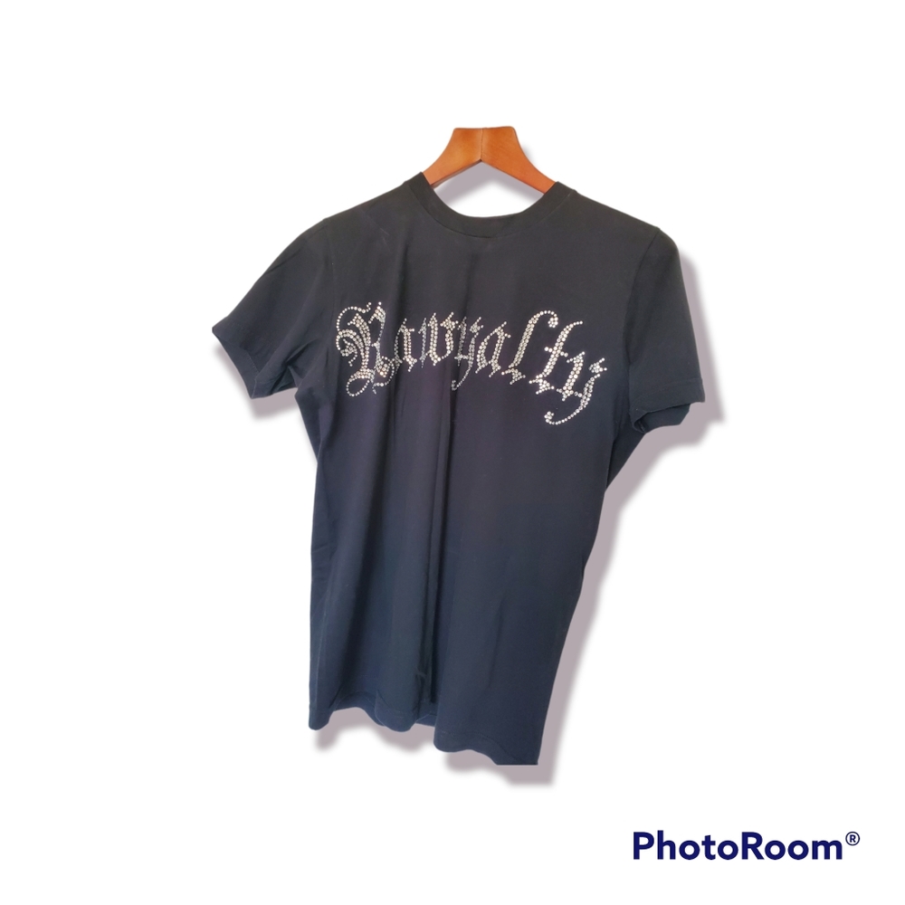 Rawyalty black t-shirt with Rhine stones in good condition